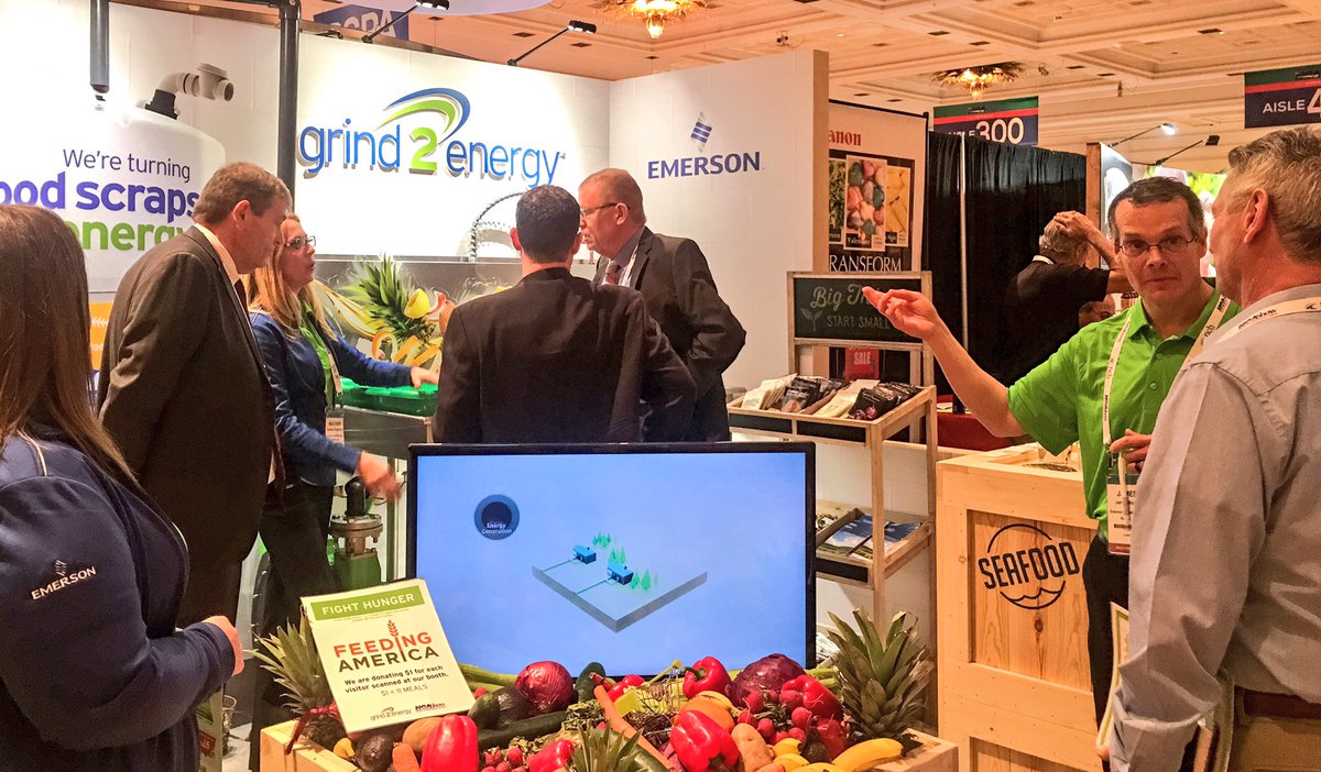 Grind2Energy's tweet photo. #TBT to last week's @NationalGrocers #NGAShow16. Great group of retailers! #foodwasterecycling #sustainability https://t.co/Nz8xkt5MW8
