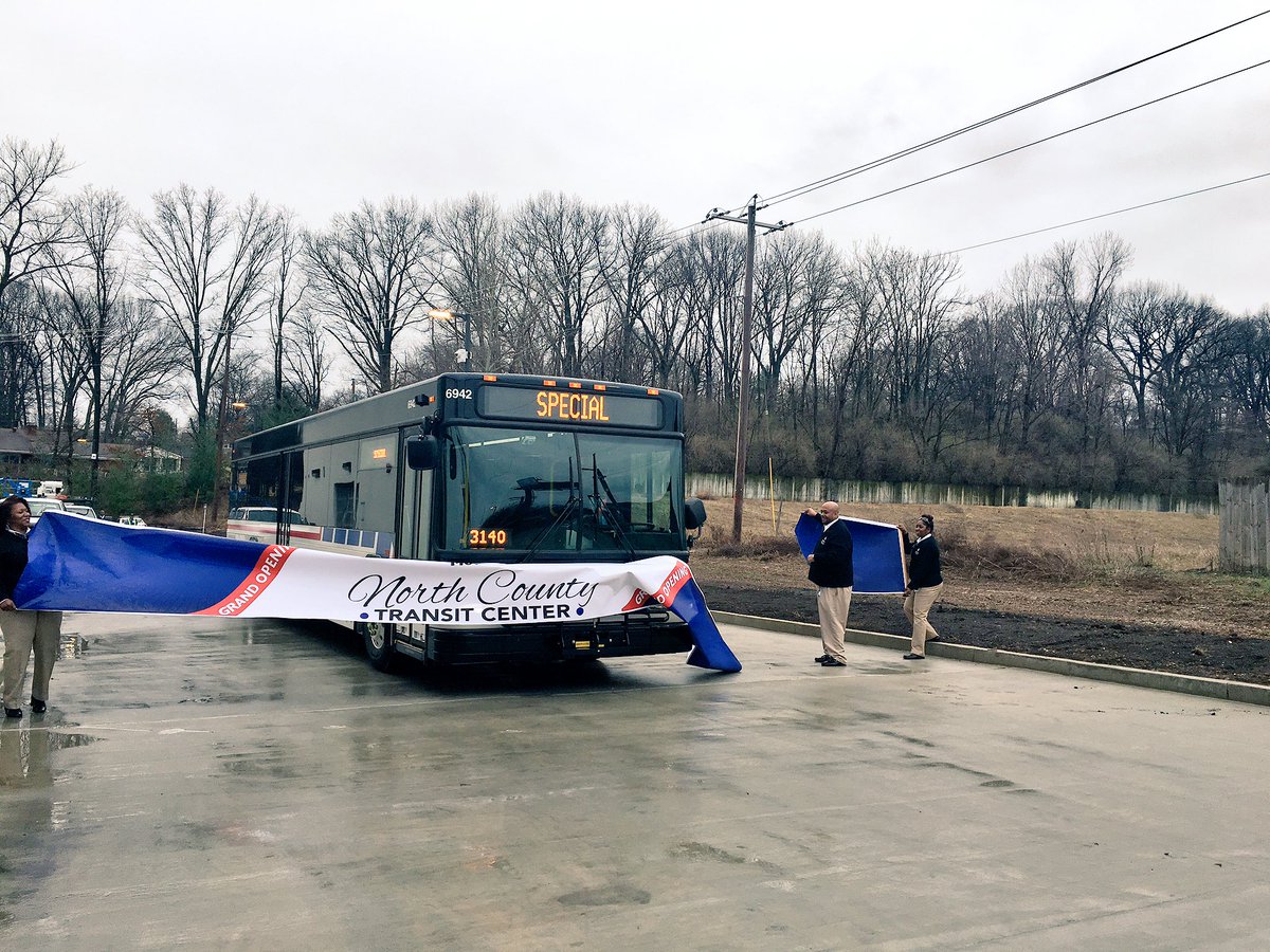 DowntownStLouis's tweet photo. Celebrating our neighbors to the north, with today's @STLMetro Transit Center ribbon cutting! #stlmetro #stltransit https://t.co/8pGo2KQFzv
