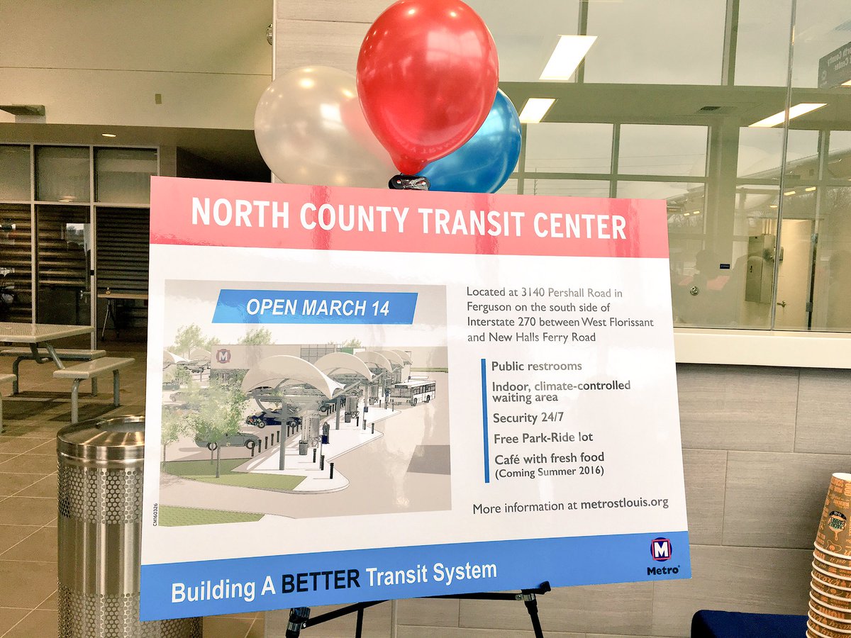 DowntownStLouis's tweet photo. Celebrating our neighbors to the north, with today's @STLMetro Transit Center ribbon cutting! #stlmetro #stltransit https://t.co/8pGo2KQFzv