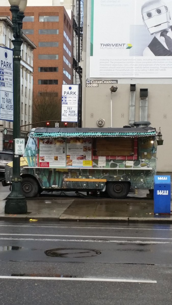 laurackimball's tweet photo. Around here Parking lot = Food trucks. Lots of food trucks.
#portlandia #idec16photo #doyo https://t.co/JwHC5BFiKm