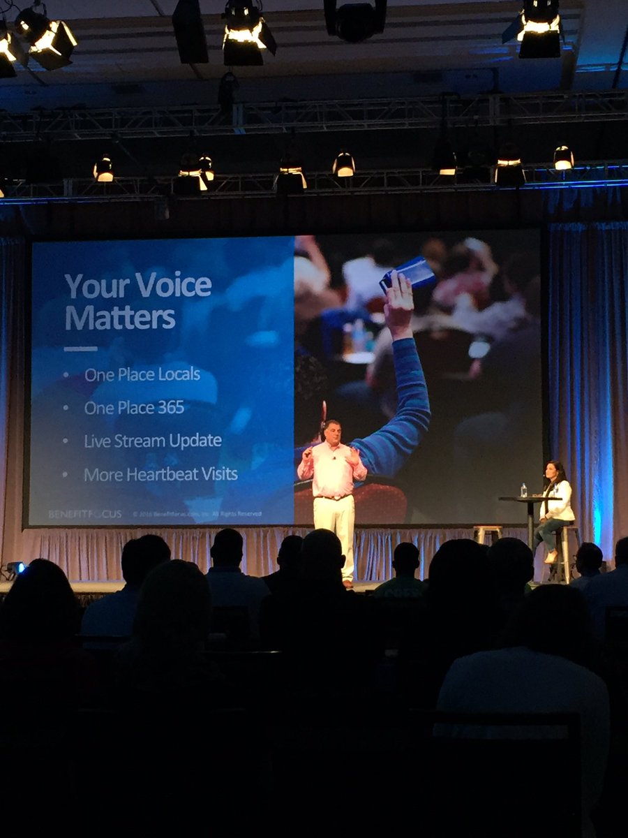 MSmoak1705's tweet photo. Nina and Ray wrapping up another amazing #oneplace! #oneplace2016 @Benefitfocus https://t.co/vpNZqBM5mb