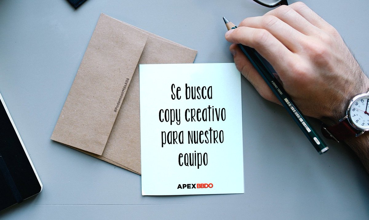 apexbbdo's tweet photo. ¿Eres el copy más creativo del país? Envía tu CV: info@apexbbdo.com :-) https://t.co/xQ0PijszdL