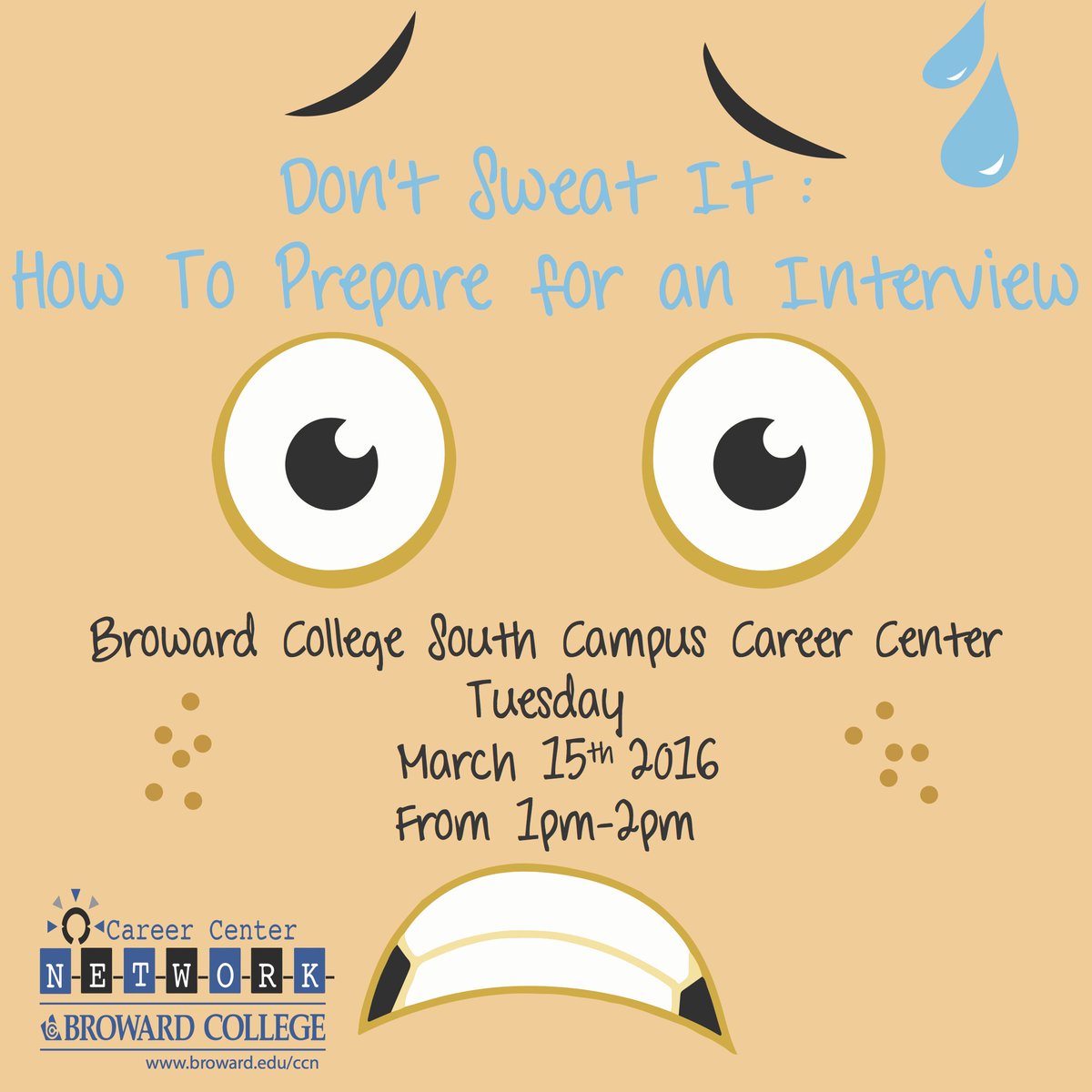 CareerCenterBC's tweet photo. Unprepared for an interview? No worries! We'll help! @BCSouthCampus #interviewjitters https://t.co/1r5hWvQ5Me