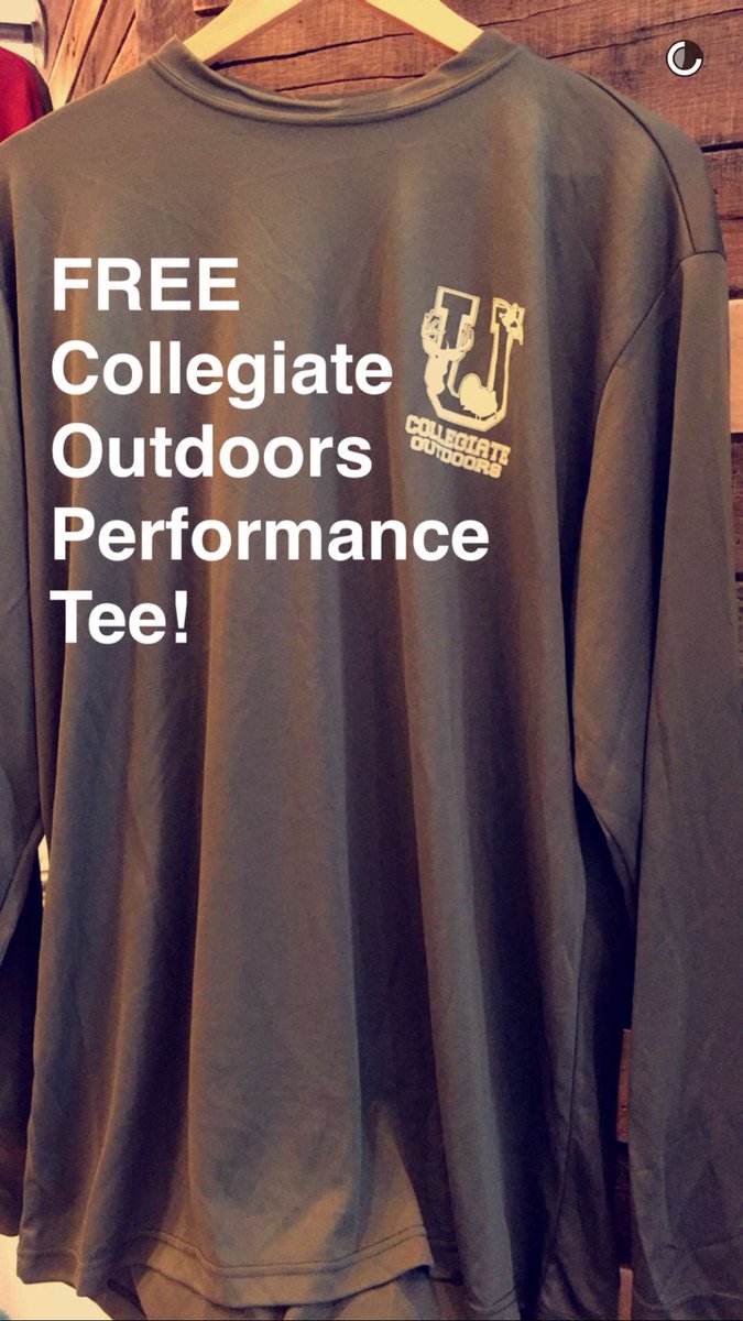 Collegiate_O's tweet photo. FREE Collegiate Outdoors Performance Tee with the purchase of any Moxie &amp; Co. shirt or hat. https://t.co/yEKLB9fy8e https://t.co/T4lvQ9YUqO