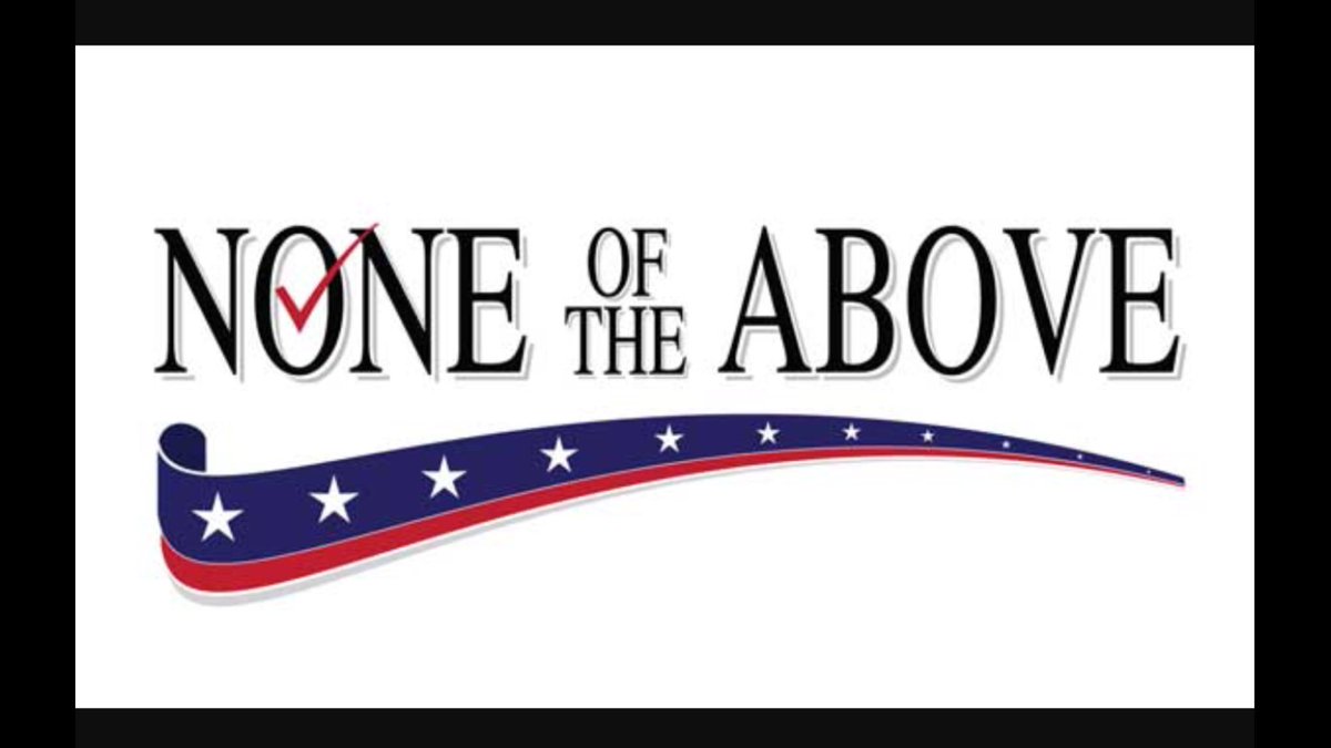 BonzoVideo's tweet photo. Is this really the best we can do as a country? #vote #noneoftheabove https://t.co/bn4X69TNmA