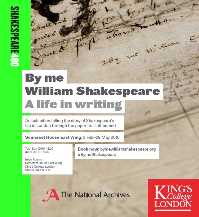 Shakespeare’s Globe (@the_globe) on Twitter photo We're looking forward to <a href="/CultureatKings/">Culture at King's</a>' #ByMeShakespeare exhibition at <a href="/SomersetHouse/">Somerset House</a>: bymewilliamshakespeare.org We're looking forward to <a href="/CultureatKings/">Culture at King's</a>' #ByMeShakespeare exhibition at <a href="/SomersetHouse/">Somerset House</a>: bymewilliamshakespeare.org