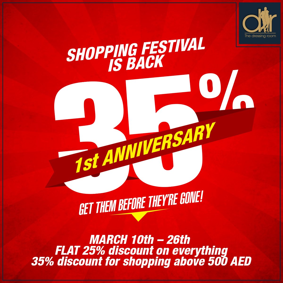 dressingroomME's tweet photo. Get upto 35% on everything!
#TheDressingRoom #Dubai #Burdubai #Sale #Discounts #Shopping #Limitedoffer https://t.co/vPof915vsT