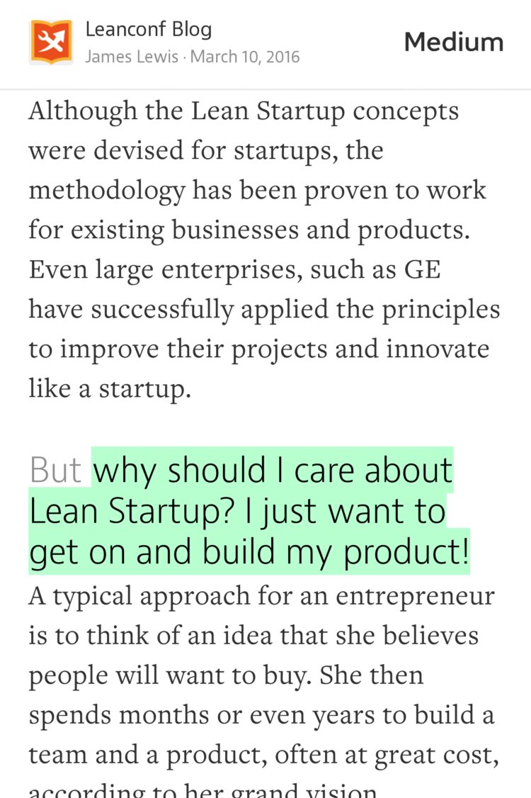 LeanConf's tweet photo. “why should I care about Lean Startup? I just want to get on and build my…” — @jameslewis https://t.co/Jx6hkacttZ https://t.co/iuHaGvVSxh