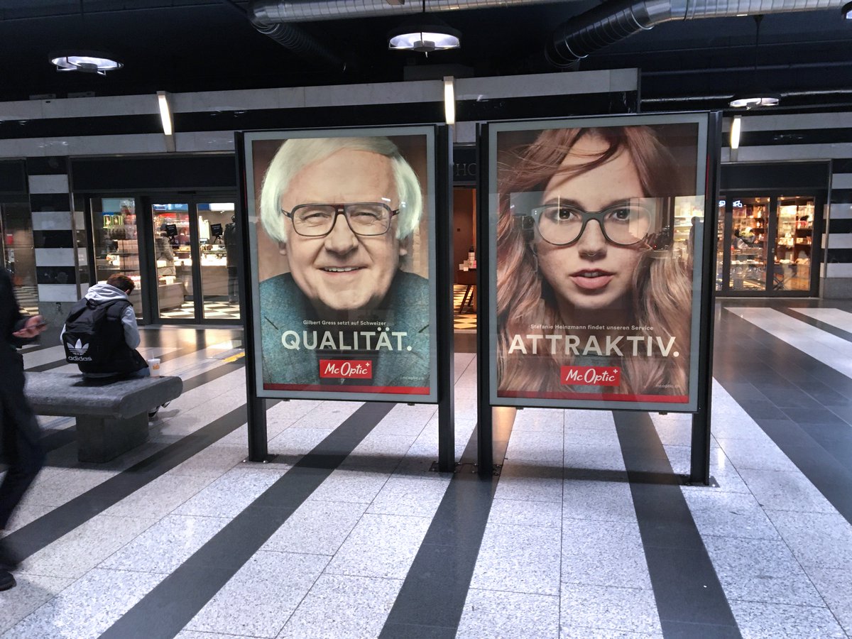 By Heart und McOptic machen Pendlern und Pendlerinnen schöne Augen. #rethinkmarketing #campaign #zurich <a href="/McOptik/">McOptic</a>