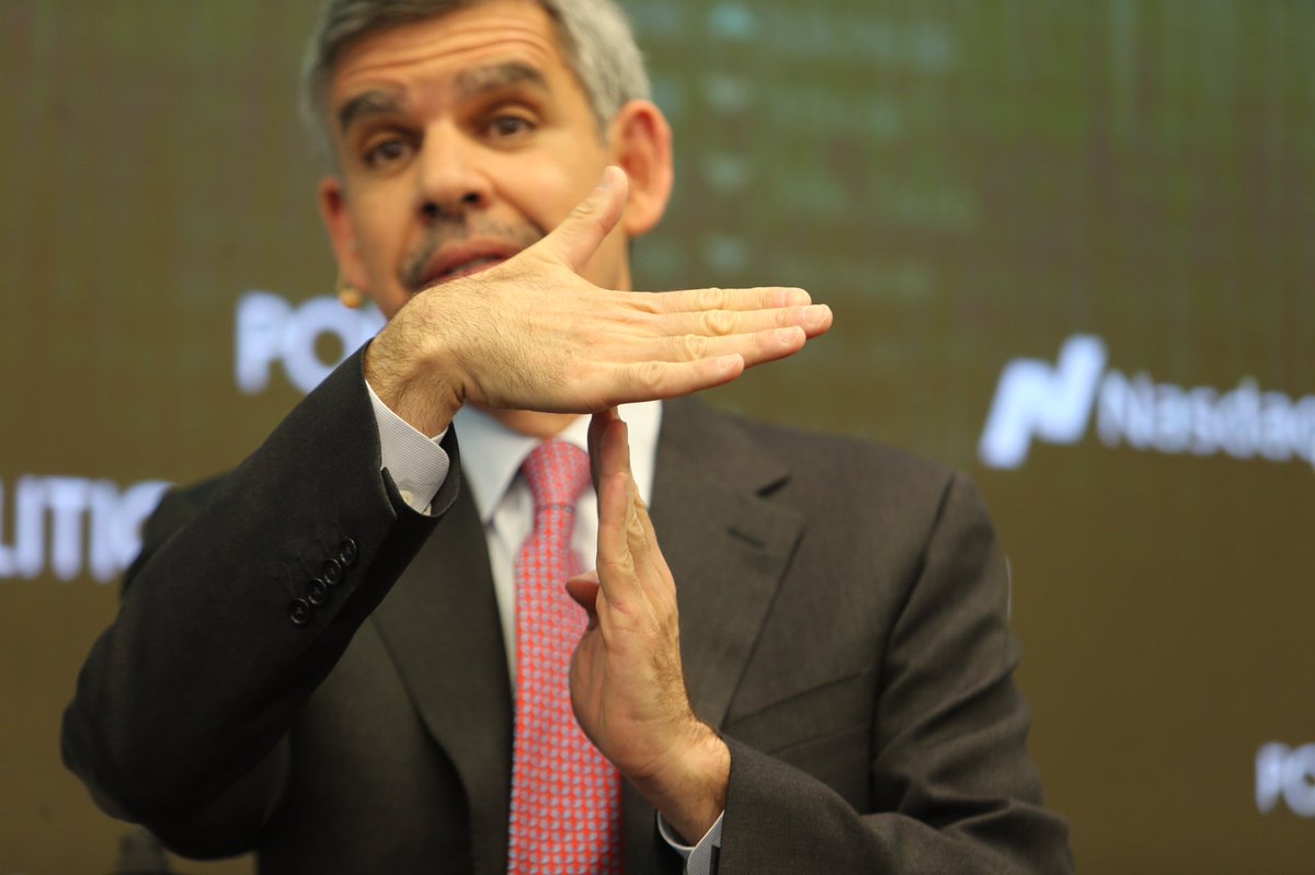 NasdaqExchange's tweet photo. "This is not 2008" @elerianm at @politico's #AmFiscalFuture https://t.co/LajuEDJEGf
