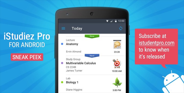 iStudiez's tweet photo. iStudiez Pro for Android is on its way!
https://t.co/2bpcYdpmdQ
#android #school #friends #amazing #studentsapp https://t.co/AGI5uzw6w3