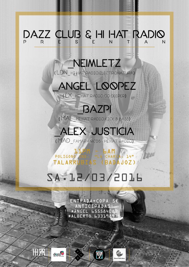 Este sábado fiestón techno!grandes DJs nos acompañarán como inicio de gira Hihat radio!Venta botellón hasta 01:30!