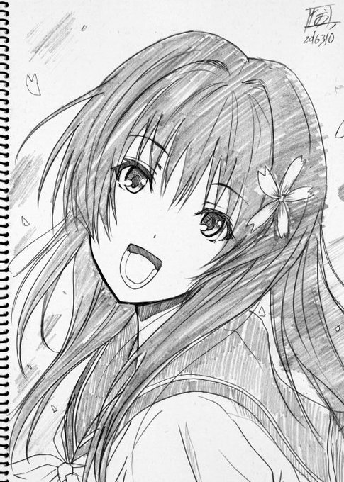 とある魔術の禁書目録【佐天涙子】https://t.co/FKRu0ZFIS1 昨日の39の日でミクさんに引き続き、310の日って事で佐天さん。久し振りにスケブ鉛筆絵。 