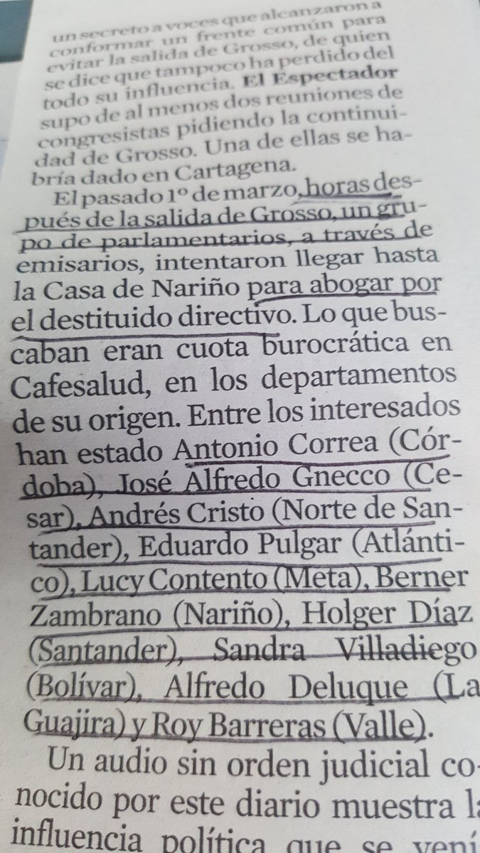 mluciaramirez's tweet photo. Cafesalud botin de los políticos d siempre.Colocan sus cuotas en regiones y los colombianos sin salud. .Acá algunos https://t.co/PhCEK7au85