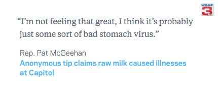 West Virginia legislators legalize raw milk, drink it, immediately get sick https://t.co/JoWZJDbUnl https://t.co/3OpkP3BGO0