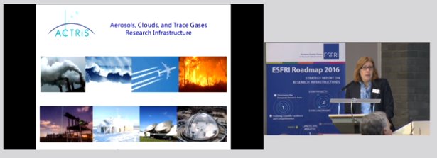 ACTRIS presented as one of the new six ESFRI Roadmap projects at the launch event!