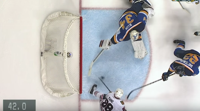 PeteBlackburn's tweet photo. Jake Allen can’t stop making ridiculous saves. His latest straight-up robbed Patrick Kane https://t.co/QXI2ZFQka6 https://t.co/RefhSu2u48