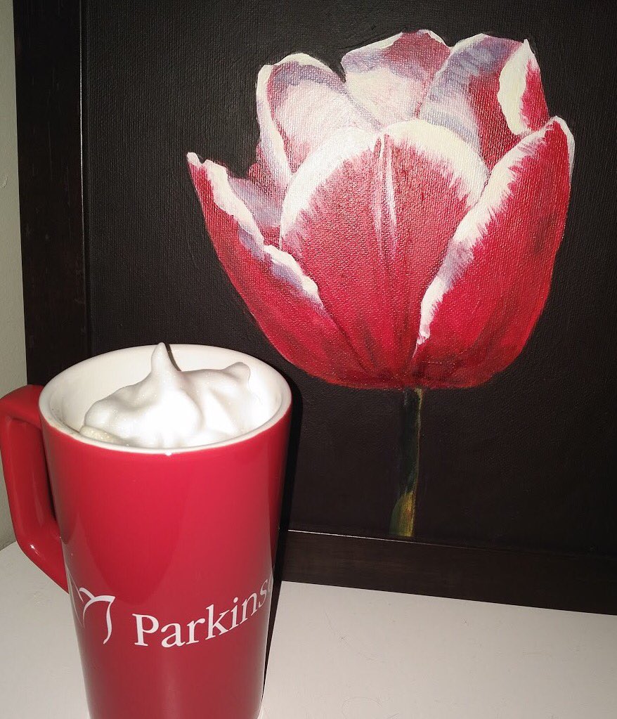 parkinsonssucks's tweet photo. Enjoying my morning latte in my new @parkinsoncanada mug #tulippower #parkinsonssucks https://t.co/7EDwV7movb