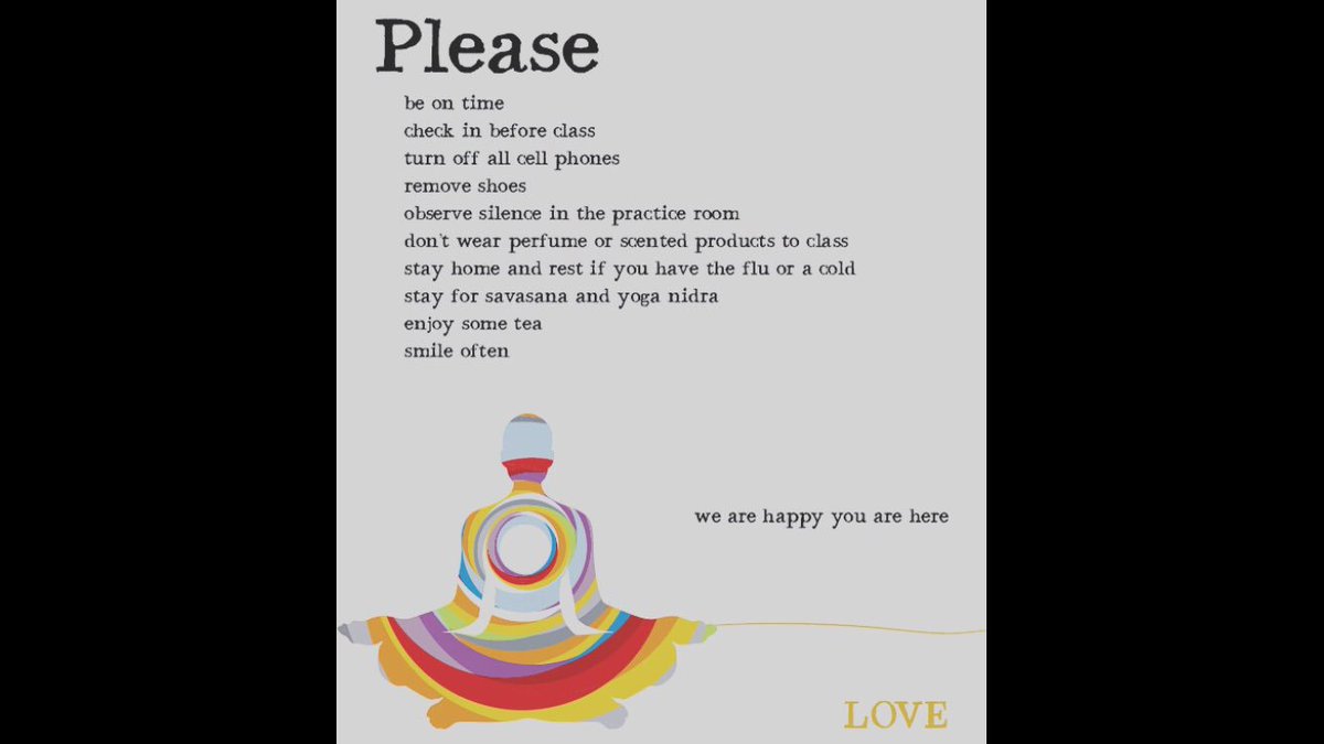 A friendly yoga etiquette reminder ☀️ #yoga #wellness #motivation #etiquette #peace #love #respect #yoganidra