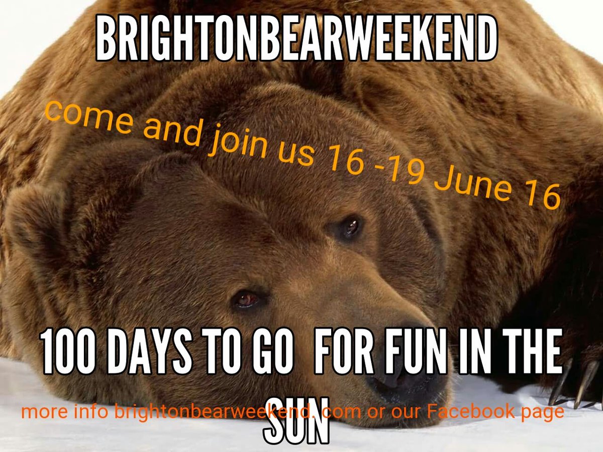 BtnBearWkend's tweet photo. 100 days to go! @Bent-Magazine @Prowlerdirect @qxgaylondon @radioreverb @yorkshirebears https://t.co/FDDAwrZYGB