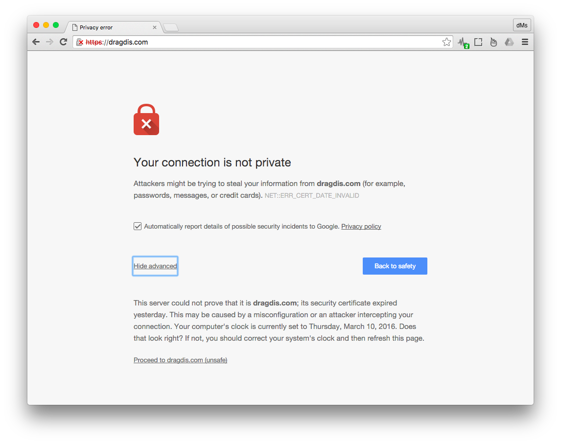 DragdisApp's tweet photo. Still working. Meanwhile you can access drags by clicking "Advanced" and then "Proceed to https://t.co/ciWR4pMpdi". https://t.co/3IovWZ26pG