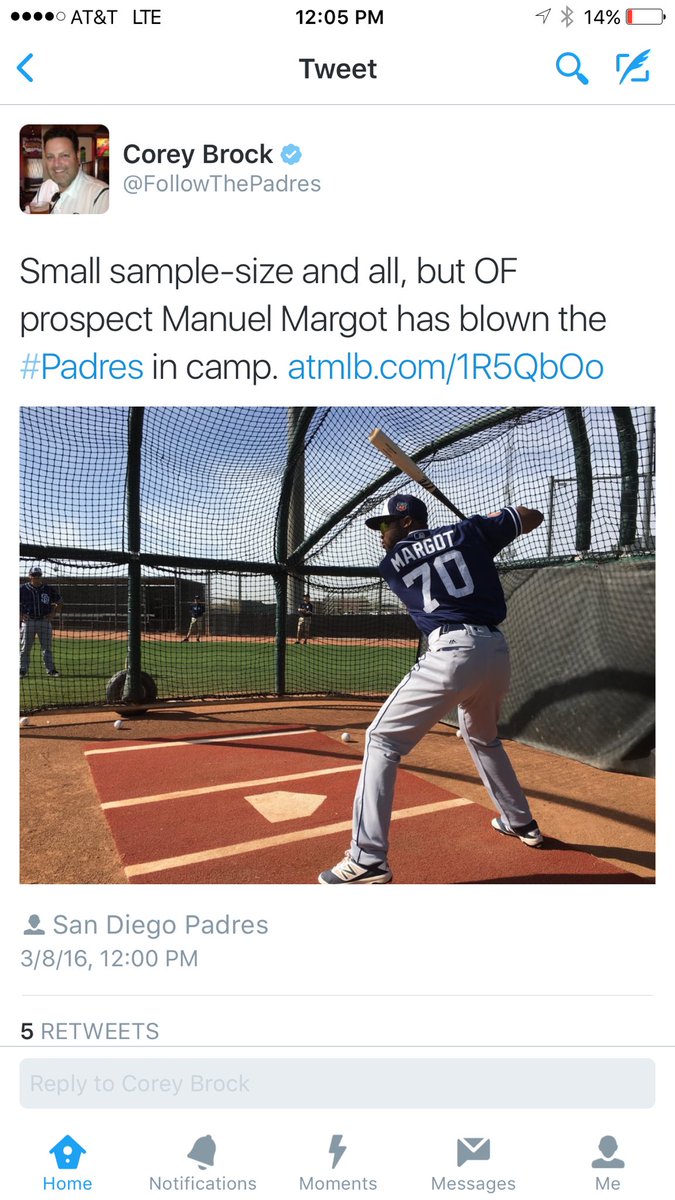 PadresJagoff's tweet photo. @fauxsaw @cantorewoods Tell that to Manny Margot! https://t.co/hGvhE8bDoF
