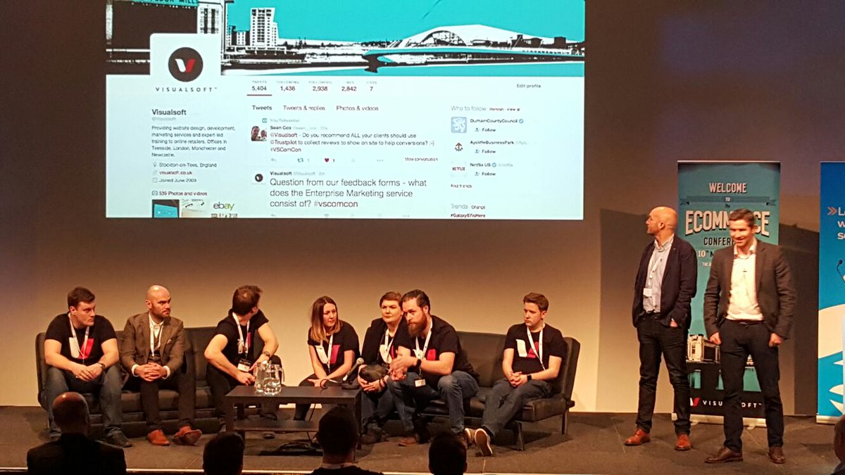 BrightpearlHQ's tweet photo. We've had a great day at #VSComCon! Enjoyed the Q+A with @Visualsoft and seeing the Premiere League Trophy! https://t.co/7OovUFRUlr