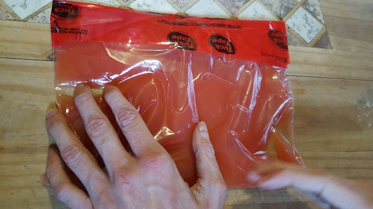 JacobBelland's tweet photo. @SCJohnson It's not pretty but it is functional! #homemade #sensory #edibleifthingsgowrong #tucktape https://t.co/79hBxGyvHS