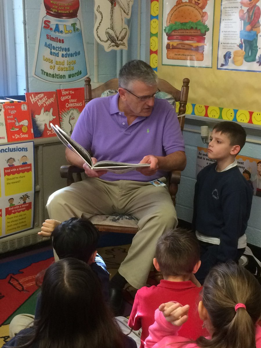 SecaucusPSD's tweet photo. SBOE Trustee Lou Giele reads to Ms. Celebrano's class at #Huber during #ReadAcrossAmerica. #SecaucusReads https://t.co/oyDVyRvG5u