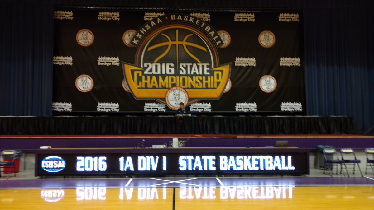 KSHSAA's tweet photo. Four OT games yesterday. Ready for day 2! #KSState https://t.co/XkVJMA9hzG