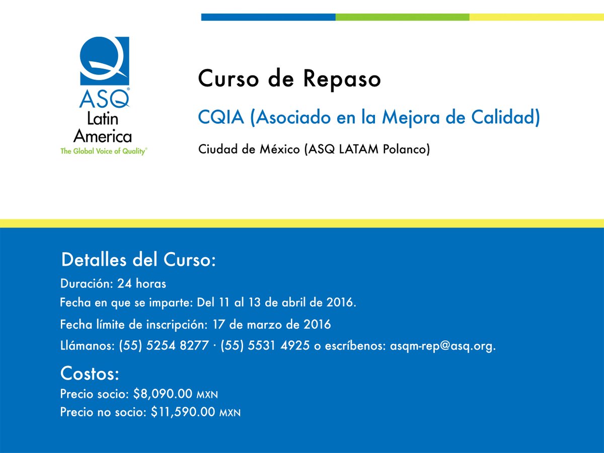 ASQLatam's tweet photo. Adquiere el conocimiento básico de herramientas de calidad y sus usos a través de nuestro curso.
#ASQCertifications https://t.co/oakAOUvAuz