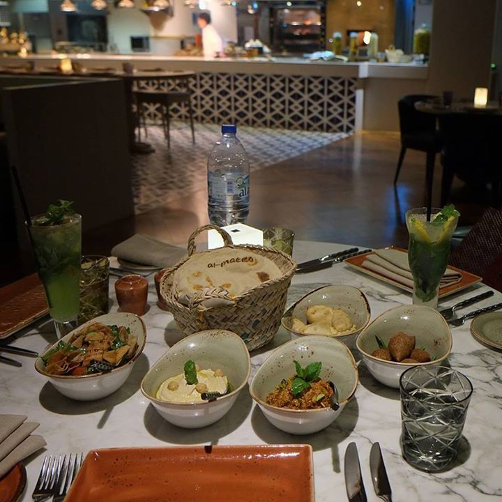 DubaiTravelBlog's tweet photo. A lovely Arabic dinner at #almaeda restaurant at @DoubleTreeJBR. Just some of their starters. #uaebloggers #dubaifo… https://t.co/WsEVemVoKu