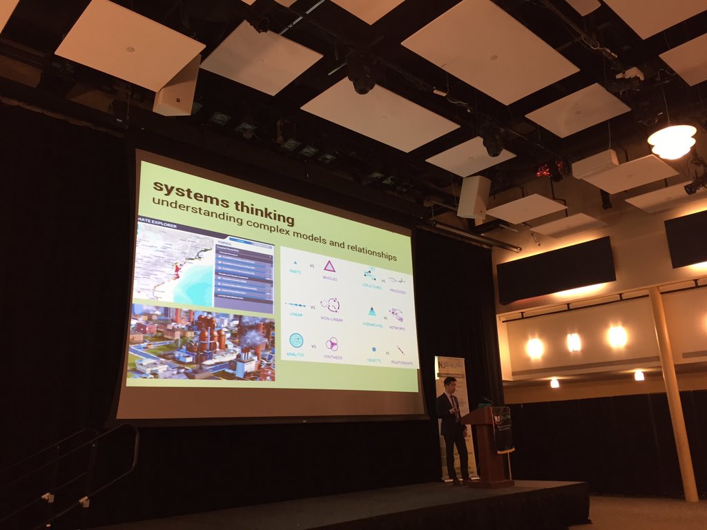 Joey Lee talks #systemsthinking &amp; #SimCityEDU at #NJEDge <a href="/GlassLabGames/">GlassLab</a> <a href="/instituteofplay/">Institute of Play</a> <a href="/professorfun/">Joey J. Lee</a> #gamification