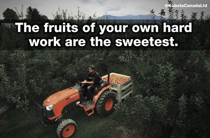KubotaCanadaLtd's tweet image. #KubotaProud #BringInSpring #Fruits #WorkHardStayHumble #KubotaCares @4AgForLife