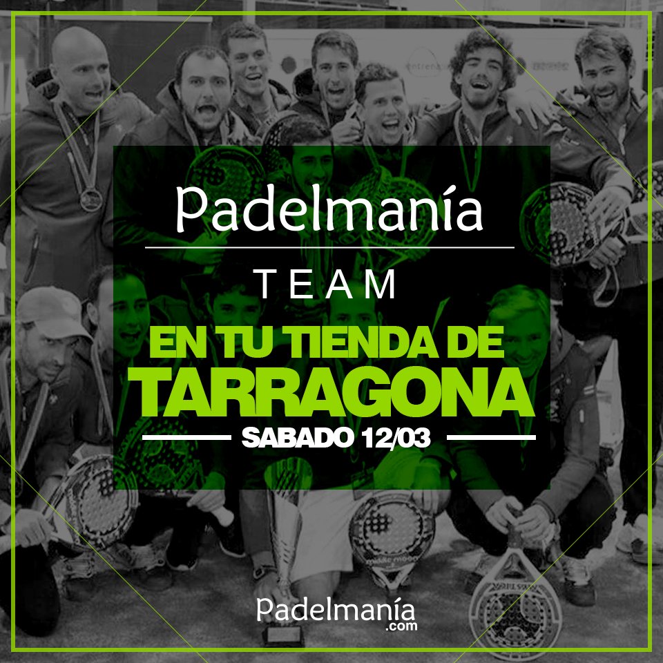 padelmania_web's tweet photo. ¡Conoce al #PadelmaniaTeam! Próx. sábado 12 (13:00h) en #padelmania Tarragona https://t.co/KNKrwKCAiU #pádel https://t.co/mpZ2d8ePOb