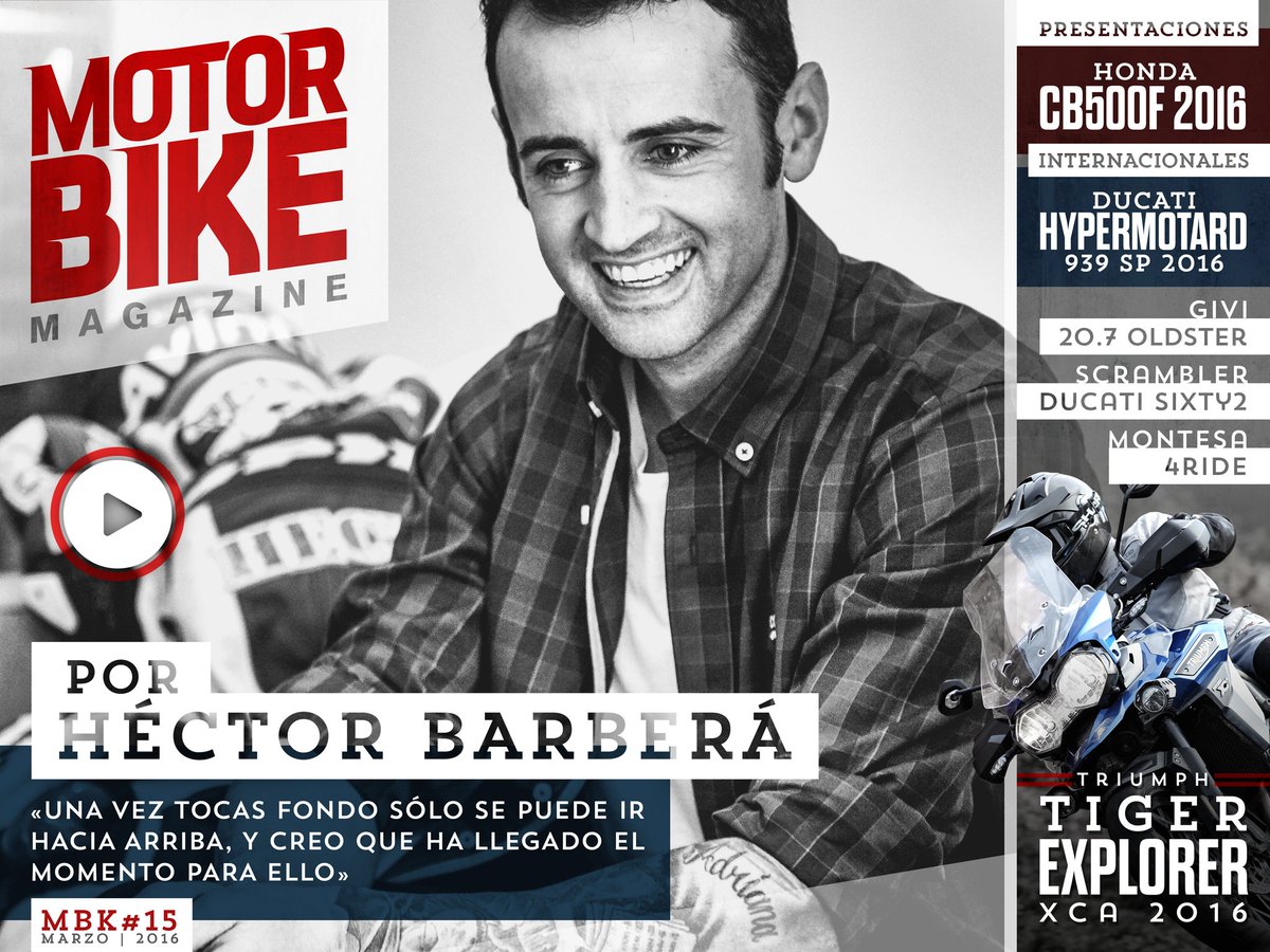 MotorbikeMag's tweet photo. ¡Ya está aquí el número 15 de nuestra revista! @HectorBarbera es el protagonista de #MBK15 https://t.co/DOHF90vLQt https://t.co/JfAkk8hVkd