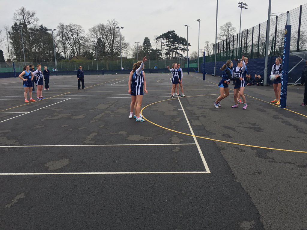 RugbySchNetball's tweet photo. Exciting game on centre court 21 all. 1sts vs Trent https://t.co/Q516xkKW3S