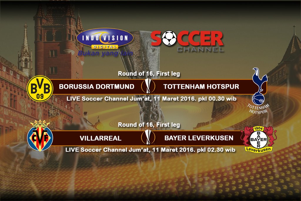 Europa League hanya di Soccer Channel. @DortmundIndo <a href="/IndoSpurs/">Indonesia Spurs</a> <a href="/Villarrealindo/">Villarreal Indonesia</a> <a href="/LeverkusenID/">Leverkusen Indonesia 🇮🇩</a>