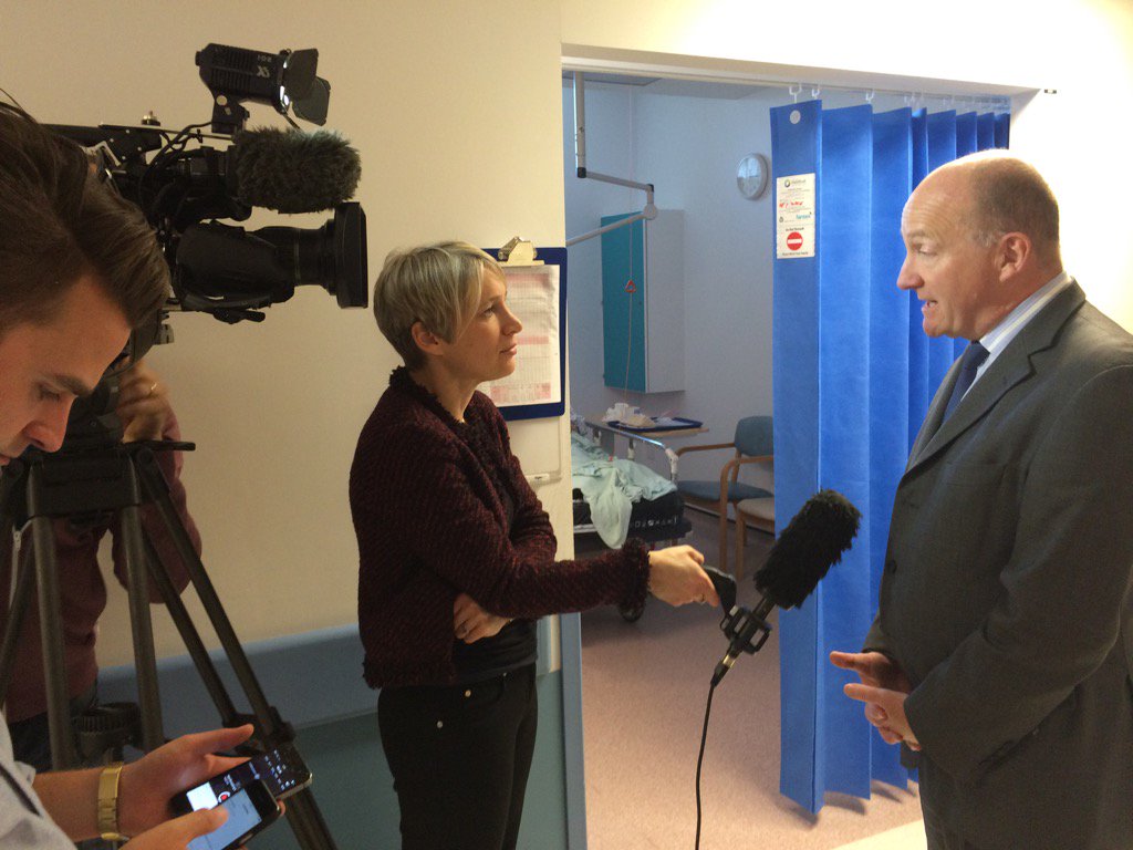 IpswichHosp's tweet photo. Our CEO @Nickhulme61 being filmed in A&amp;E by @itvnews today ready for tonight's news. #BusyA&amp;E. https://t.co/M5qC5SLqgc