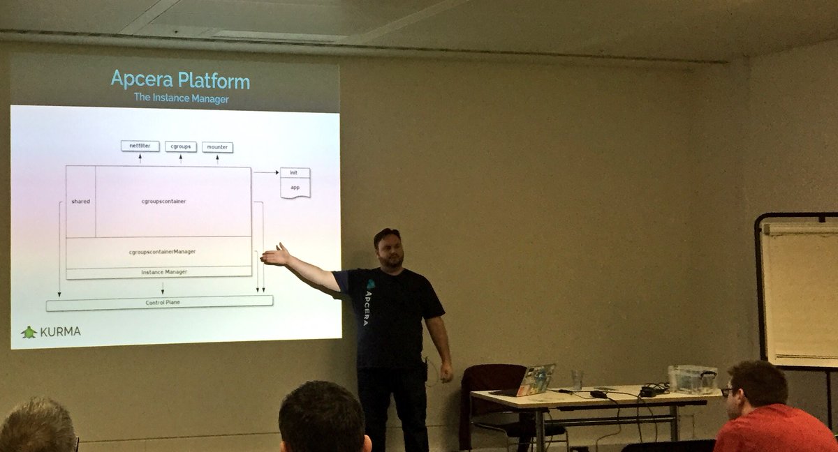 Kubecon_ (@kubecon_) on Twitter photo .<a href="/krobertson/">Ken Robertson</a> on @Apcera's platform for Linux container application workloads! #kurma #containers #kubecon .<a href="/krobertson/">Ken Robertson</a> on @Apcera's platform for Linux container application workloads! #kurma #containers #kubecon