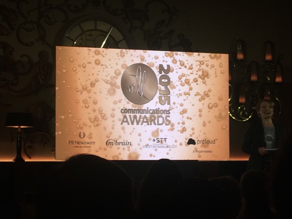 mlahdeoja's tweet photo. Juhlan aika #MTLcommsawards https://t.co/Xh1ueUvcfR