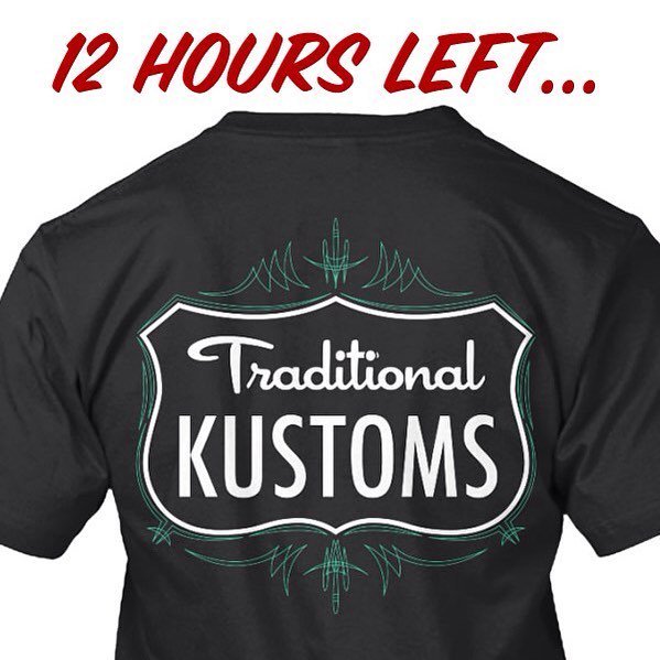 TradKustoms's tweet photo. Got Yours?? Only 12 hours left to snag a Traditional Kustoms tee with #pinstriping on the … https://t.co/6C0M78c95L https://t.co/gfinJ90OeU