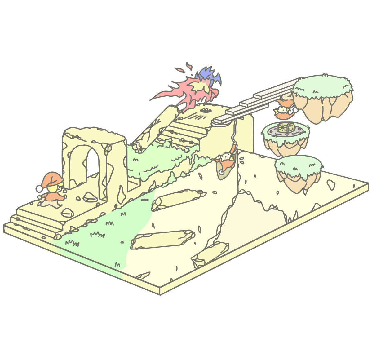だまし絵風rpgイラスト だまし絵風rpgイラスト