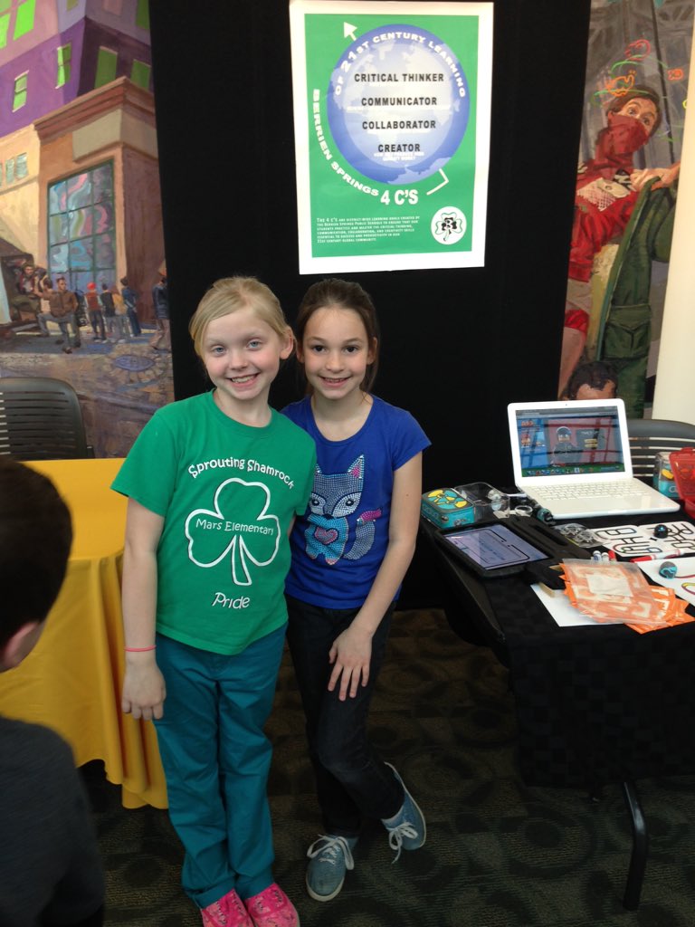deichberg's tweet photo. Mars Elementary 2nd graders at the student showcase during the MACUL conference in Grand Rapids. https://t.co/lEJVyBYwqk