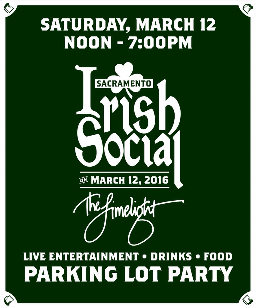 Rain or shine, the Limelight is the place to be for Irish Fun this Saturday. <a href="/Sacramento365/">Sacramento365</a>