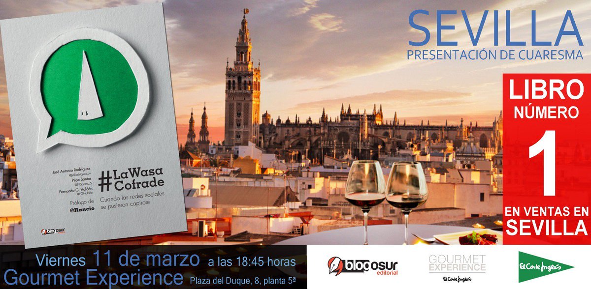 JARodriguez_TV's tweet image. Mañana invitamos a torrijas en Gourmet Experience de @elcorteingles para celebrar la 7° edición de @LaWasaCofrade