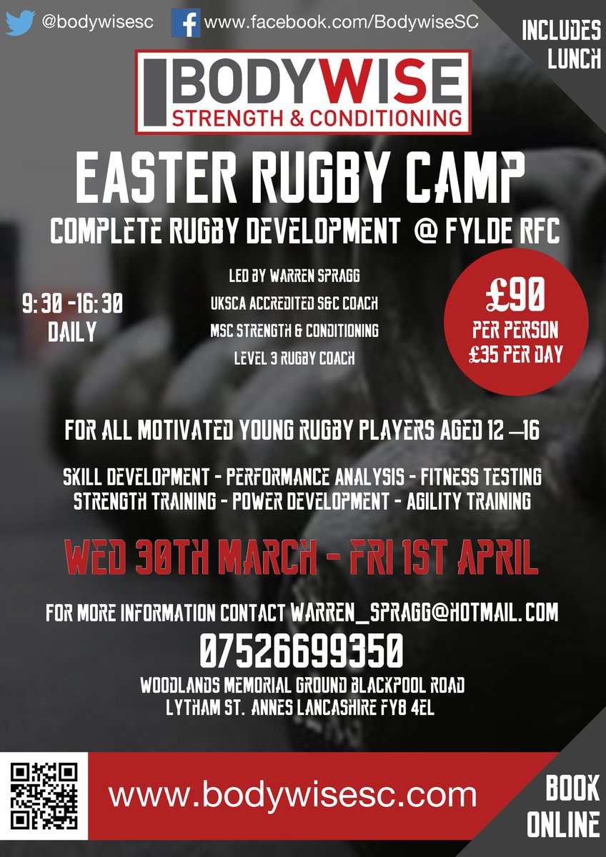 bodywiseSC's tweet photo. We're back!

30 March - 1 April @fylderugby 

Booking now open!

   ⬇   ⬇   ⬇   ⬇️   ⬇   

https://t.co/trZuvs2yU2 https://t.co/2XEv1HuFl9