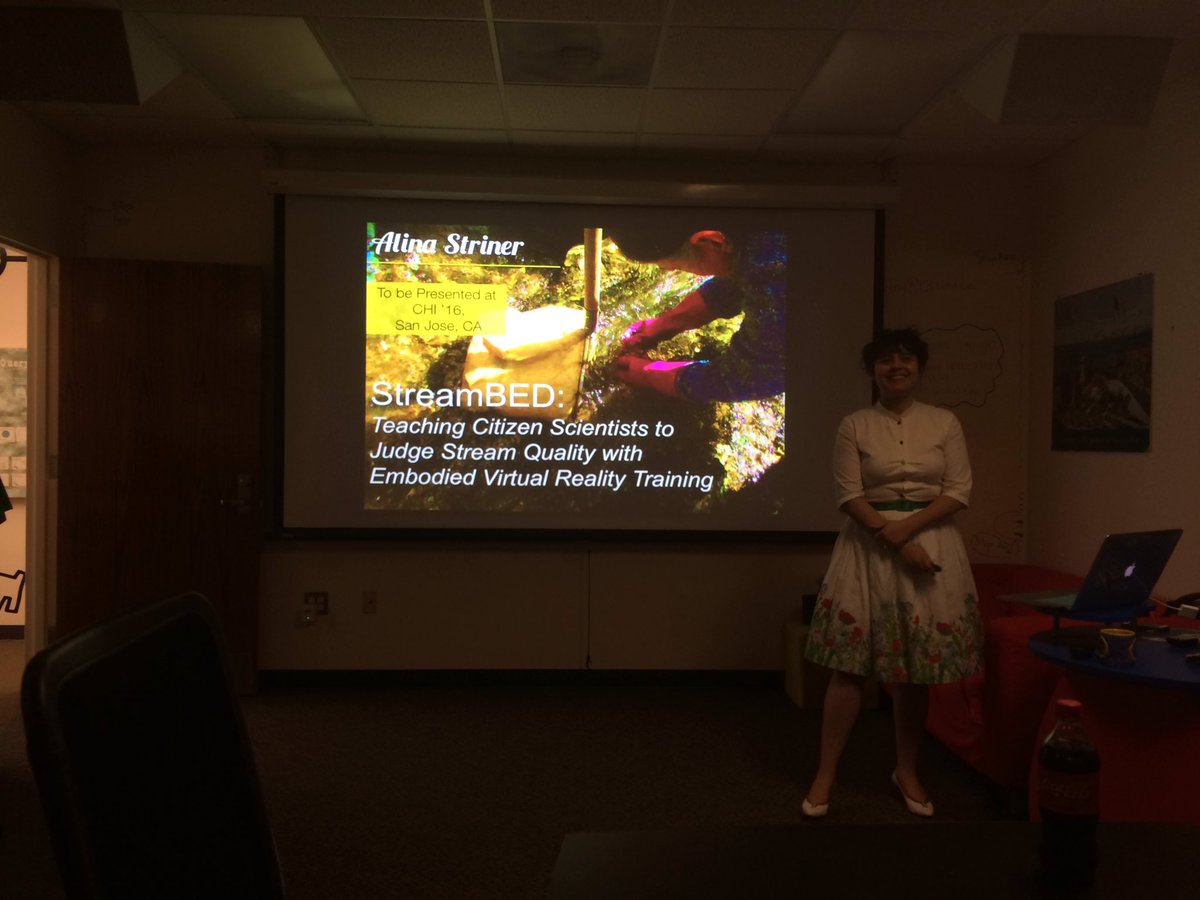 HCILPanda's tweet photo. .@StrinerAlina: Can virtual reality help train citizen scientists? #oculus @hcil_umd #bbl https://t.co/O5YCrFPQ6M
