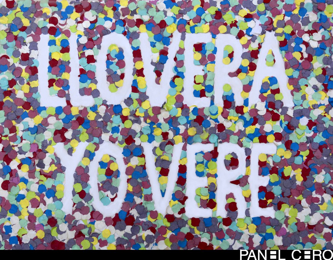 PanelCero's tweet photo. #PanelCero #DeletreArte #LaPegatina #confetis #Lloverayovere @lapegatina https://t.co/m3yPer0rgk