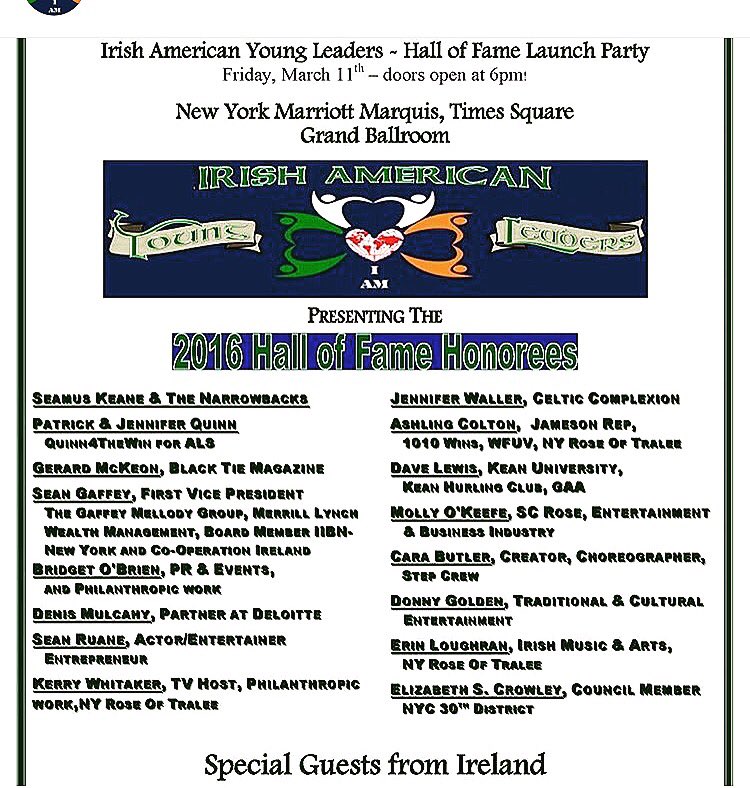 Our founder Dave Lewis is going to be honored at the <a href="/IAMYoungLeaders/">Irish American Young Leaders</a> Hall of Fame tomorrow! tinyurl.com/hqvbb85